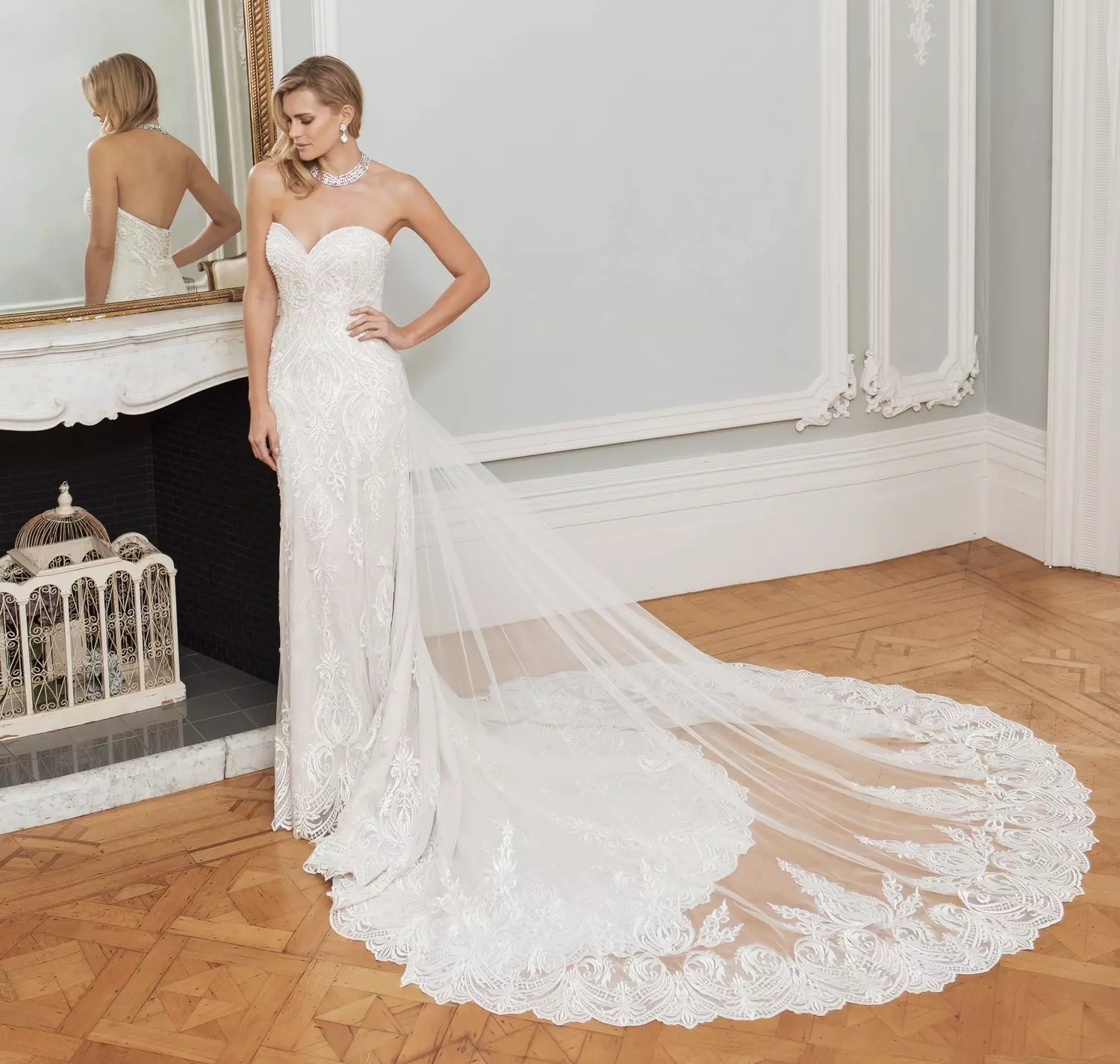 Strapless Lace Bridal dress